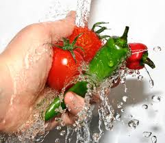 washing vegetables